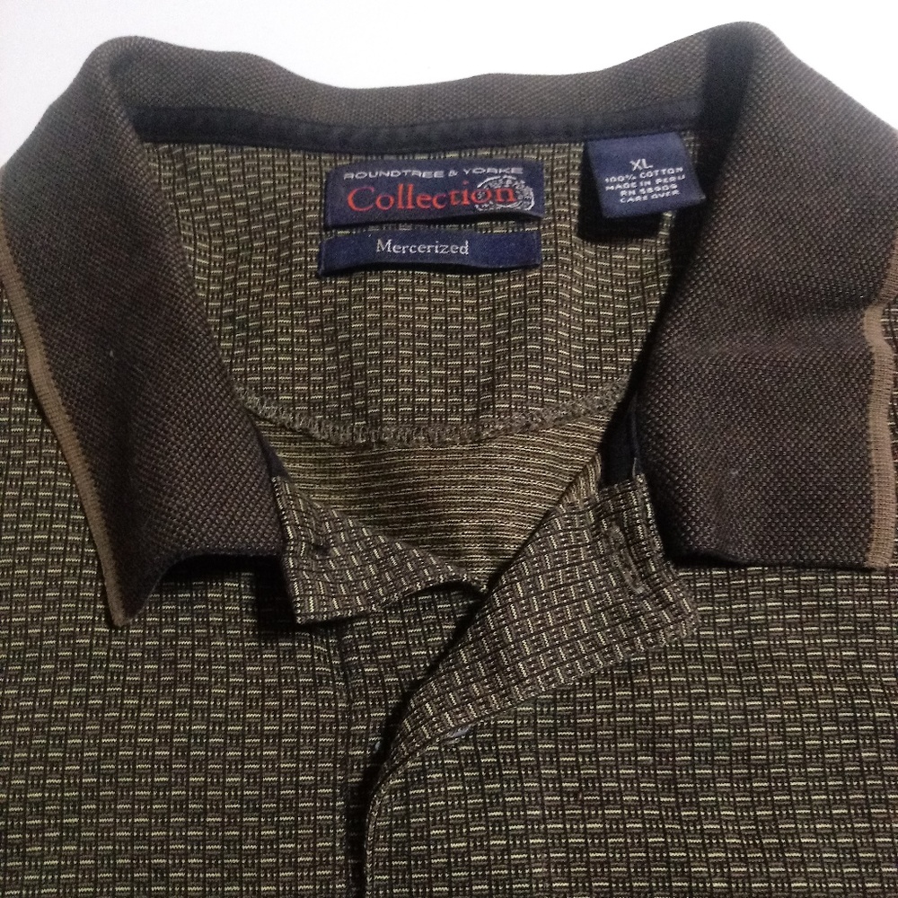 Roundtree & Yorke Olive Green/Black Polo Shirt XL